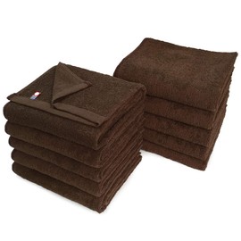 Beauty Line Imabari Towel, Commercial Use, Face Towel, Set of 10, Murakami Towel, M Color, 13.4 x 33.9 inches (34 x 86 cm), For Beauty Salon Use, All 100 Colors, Lightweight and Thin (No.100 Mocha