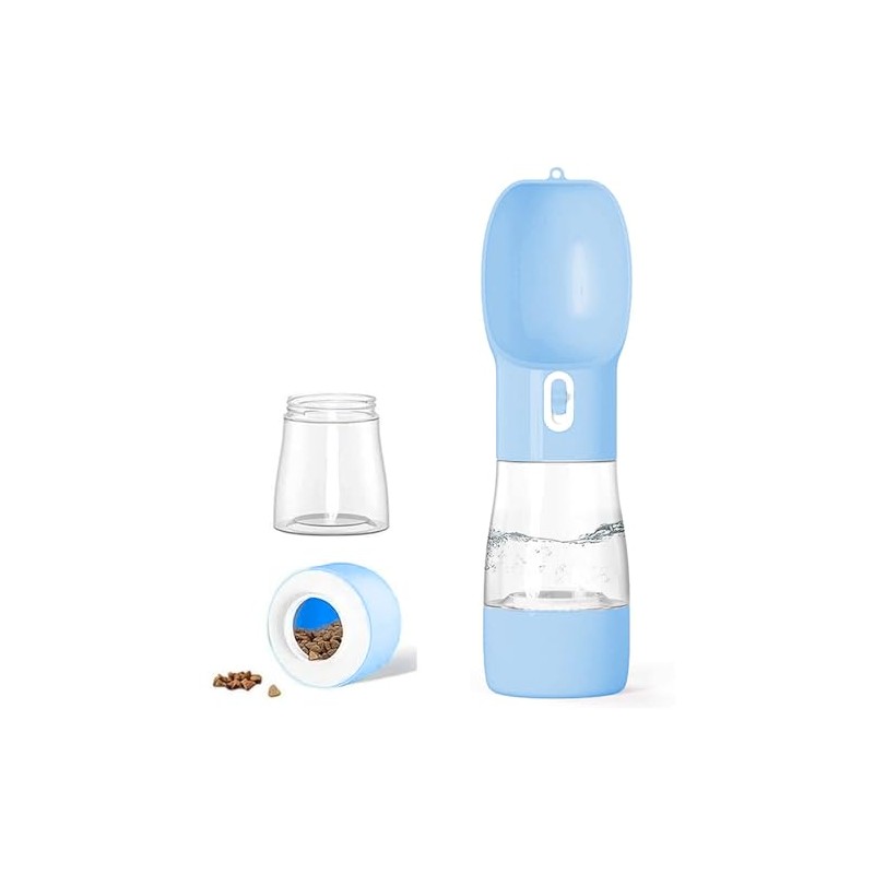 Botella de agua portátil para perros, para viajes, senderismo, multifuncional,