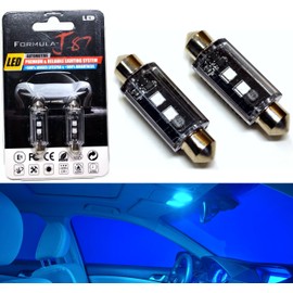 Formula-J87 LED Bulbs 3030 SMD 42mm 578 6411 212-2 211-2 – Interior Dome, Map, Door, Trunk, Cargo, Glove Box Light Replacement (Pack of 2) (Blue)