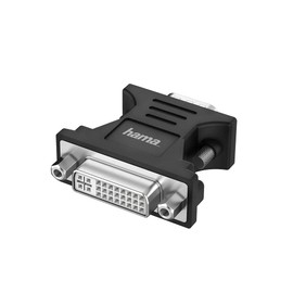 Hama DVI to VGA Adapter (Monitor Adapter Full HD, Adapter Cable DVI Male - VGA Coupling, Video Adapter for PC, Notebook for Connecting to Monitor, TV, Projector)