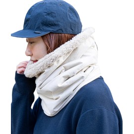 Nakota Rokuyon Cross Neck Warmer, 3 Colors, FREE, Snood, Scarf, Boa, Cold Protection, Warm, Men's, Women's, For Work Commutes, School, Camping, Outdoors, Winter, beige