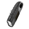 LED Portable Flashlight Multifunction Solar Charging Manual Power Generation Torch