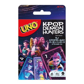 Mattel Game UNO KPOP Girls! Demon Hunters Game Party Supplies Card Game for 2-10 Players Ages 7 and Up, Black JRV01