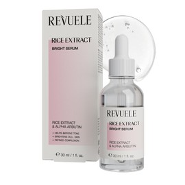 REVUELE Rice Extract Face Serum - Brightening and Uniforming, Improves Tone and Brightness, Radiant and Natural Skin, Light Texture and Quick Absorption 30ml