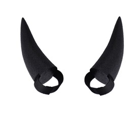 Cuernos de Diablo Universales para Audífonos, Accesorio de Cosplay, Disfraz Demonio (Negro)