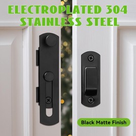 Barn Door Lock,180 Degree Door Lock,Flip Sliding Barn Door Lock,Flip Latch Gate Latch,Safety Door Lock for Bathroom, Sliding Door, Window, Garden, Garage, Outdoor