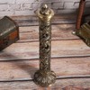 Incense Burner Bronze Tone Dragon Phoenix Relief Craft Ornaments Tea