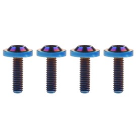 Wanyifa Titanium Bolt M6 10 15 20mm Torx T30 Screws for Bicycle Motorcycle Car Pack of 4 (M6x20mm, Brunt Blue)