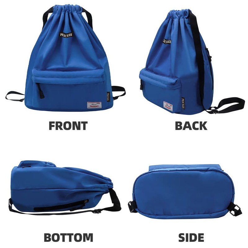 Peicees - Mochila deportiva impermeable con cordón para hombres y