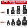 TONYNOL 8 Piece Impact Socket Adapter and Reducer Set,1/4" 3/8"