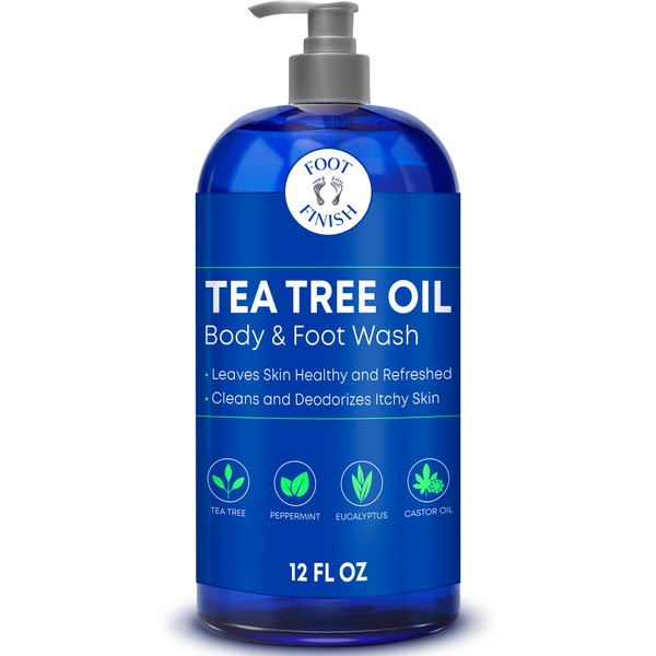 LOVE, LORI Tea Tree Body Wash (12oz) - Antibacterial Body Wash for Jock Itch, Athletes Foot Treatment, Acne, Eczema - Antifungal Soap & Shower Gel
