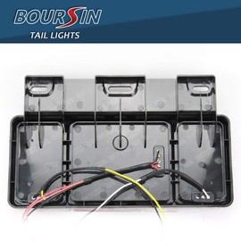 Boursin 12V LED Tail Light For Isuzu NPR NPRHD NKR NHR NRR FSR FRR GMC W Series Elf Truck Rear Lamp 1984- Taillight Assembly Waterproof level IP66 (Pair) Plastic