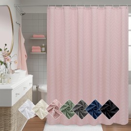 OVZME SXSX - Cortina de ducha (72 x 78 cm), color rosa rubor