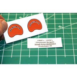 OPI 1966 Prototype #6 Cincinnati Bengals *DECAL SHEET ONLY* Football Gumball Helmets