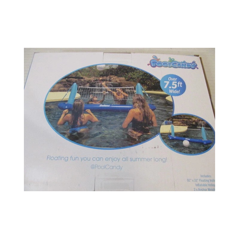 PoolCandy Inflatable Volleyball Set Over 7.5ft Wide for Ages 6+,