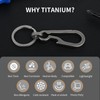Ouligay Titanium Carabiner Keyring Carabiner Bottle Opener Titanium Carabiner Key
