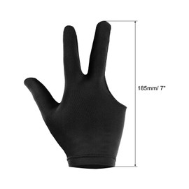 PATIKIL 20pcs 3 Fingers Pool Gloves Billiard Gloves Left and Right Hand Show Gloves Pool Cue Gloves for Shooter Carrom Pool Snooker Cue Sports Black