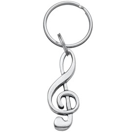 DANFORTH – Music Note Keyring, 2” – G Clef - Lanyard, Bag & Backpack Keychains For Men, Women, Teens – Marching Band, Rock Band, Musician & DJ Charms – Split Key Ring – Made In USA