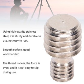 3/8 to M6 Male Conversion Screw, Tripod Mount Converter 3/8" Male to M6 Male Monopod Tripod Quick Release Plate for Photo Accessories