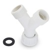 Plastic Appliance Inlet BSP Hose Y-Piece Splitter Connector, 3/4 inch