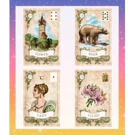 Renolman Cards, 36 Cards, Old Style Lenormand, Japanese Instruction Manual Included, Tarot Cards, lulucouture