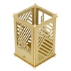 3set Pen Holder Golden Appearance Electroplating Quadrate Educational DIY Assembly