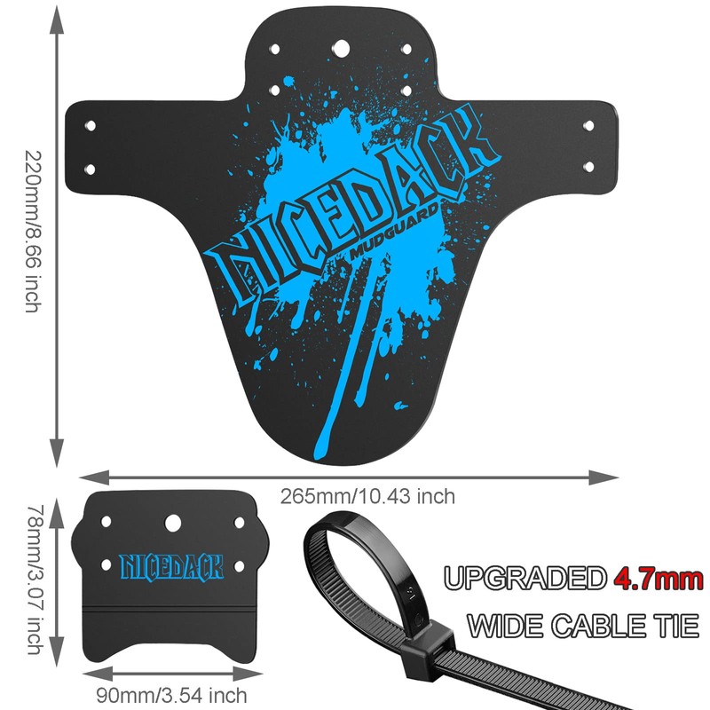 NICEDACK Mud Guard, 2Pcs MTB Bicycle Mudguards for 26" 27.5"