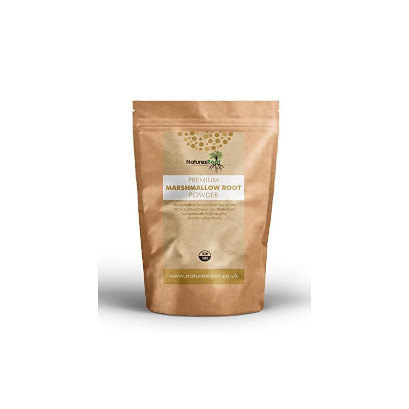 Natures Root Marshmallow Root Powder Supplement - Herbal Remedy for