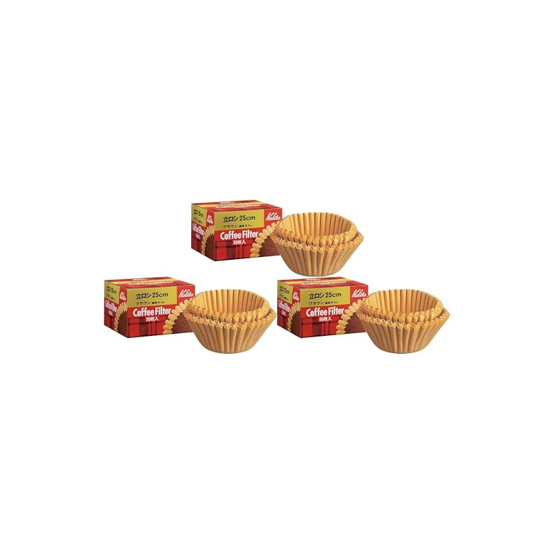 Kalita Unbleached Coffee Filters, Litrosi Diameter, 10.8 inches (25 cm),