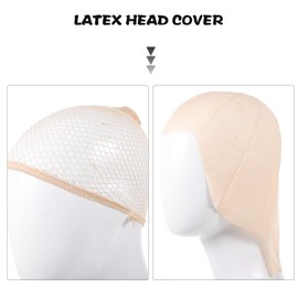 LALAFINA Latex Bald Hat Costume Outfits 1 Set Makeup Latex Bald Caps Wig Caps for Costume Party Adult Makeup Bald Head Costume Accessory Dress Up Clothes Latex Clothing Latex Wig Cap