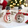 Gift Essentials Blown Glass Snowmen Salt and Pepper Shakers -