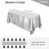 MCEAST 2 Packs Satin Tablecloth 102 x 58 Inches Rectangular