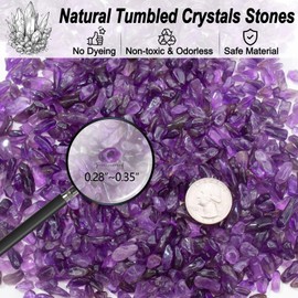 EZEELAI 3 LB Amethyst Crystal Rocks Tumbled Crushed Stones Amethyst Crystal Quartz Chips Bulk Natural Gemstones Healing Reiki Mini Quartz Vase Filler Fish Tank Gravel Rocks