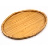 Bamber Large Size Bamboo Serving Tray, Oval, 15.5 x 11.8