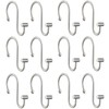 12Pcs Nickel Rust Proof Shower Curtain Hooks for Window Door