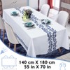 ausurme Table Cloth,Wipeable Tablecloth, PVC Plastic Rectangular Table Cover Protector,Waterproof