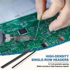 20Pcs 2.54mm 40Pin Breakaway Board,Male And Female Header Pin,Straight Single Row Male Pin Header Connector,90 Degree Bent Pin Header Connector,For Prototype Shield,Soldering Pins Perforated Board