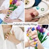 RINHOO FRIENDSHIP 6-16Pcs Colorful Chunky Rings Set for Women Trendy