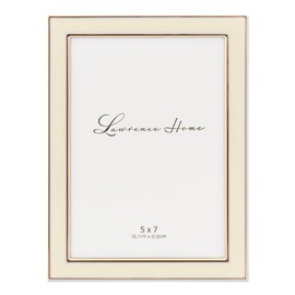 Lawrence Frames Metal Frame, Polished Enamel, Ivory, 5x7