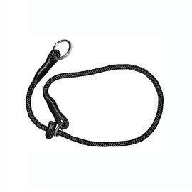 Choke Collar for Dog Training Handmade of Cord with A Limiter (Black, One Size)
