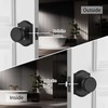 NCSEN 6 Pack Black Door Knobs with Zinc Camelot Trim,