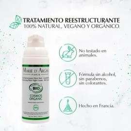 Crema Marie d'Argan de Noche Antiedad Vegana para Rostro y Cuello 50 mL