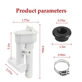 FALVFUN OEM#385316906 Toilets Vacuum Breaker Kit, Without Hand Sprayer Hook Up Camper Toilets Leaking Stopped Breaker Replacement, Vehicle Accessories, Compatible with 110, 111, 130