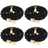 PINGEUI 4 Packs 4.9 Feet Stanchion Twisted Rope, Hemp Braided