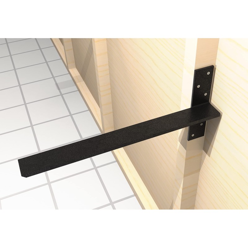 Free Hanging T Shelf Bracket, Solid Heavy Duty Steel Knee