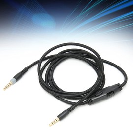 Yosoo Health Gear Kopfhörerkabel, Audiokabel, Kopfhörerkabel, Aux-Kabel, Audiokabel, Kopfhörerkabel, 3,5-mm-Stecker-auf-Stecker-Audiokabel mit Lautstärkeregler für HyperX Cloud