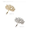 JewelVOX Pony Hook, Hair Accessories, Women's, Popular, Leaf, Metal (Silver)