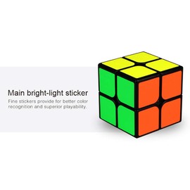 Qiyi Qidi Speed Cube 2x2- Smooth Bright-Light Sticker(Classic Colors) - 2x2x2 Puzzles Toys, The Most Educational Toy to Effectively Improve Child's Concentration and responsiveness.