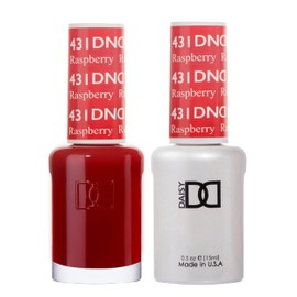 DND Gel Polish Set - 1 each of Red Gel Polish and Red Nail Polish, 431 Raspberry, 0.5 Fl Oz