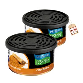 h2i Premium Cinnamon Fragrance Tin (Pack of 2) | Car Air Freshener and Fragrance Dispenser for Camping, Office & Home | 60 Days Fresh Fragrance with Volume Regulation | Fits in Drink Holder | Includes